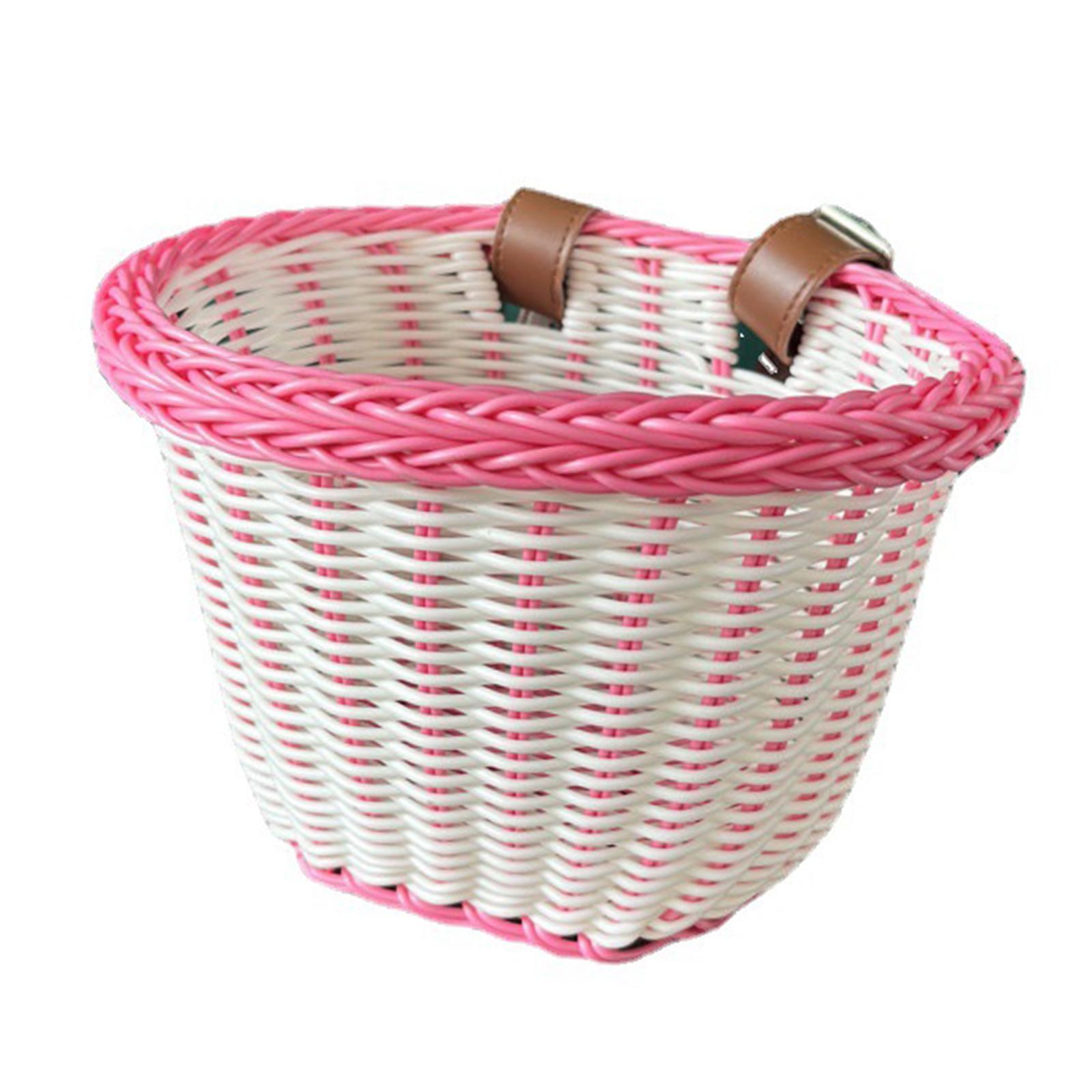 Magideal - Cesta De Mimbre Para Bicicleta Para , Cesta Delantera Para Bicicleta Con Correas, Accesorio Para Bicicleta, Cesta Para Manillar Frontal Duradera