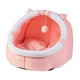 thumbnail image 3 of Cama Para Gatos Nido De Perrera Para Cachorros De Invierno Con Casa De Bolas Para Interior Pink Cat M, 3 of 5