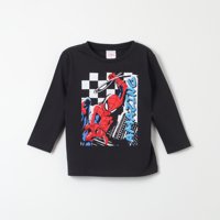 Polera Manga Larga Niño Spiderman Amazing Negro Marvel
