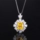 thumbnail image 3 of Collar Colgante de Piedra Preciosa de Plata Esterlina 925 con Esmeralda Triturada Corte Hielo Citrino y Diamantes de Alto Carbono Joyería, 3 of 6