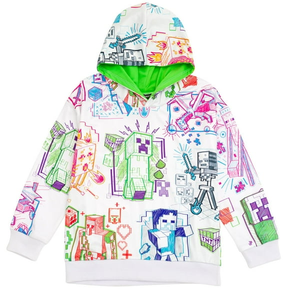 Sudadera con capucha Minecraft Mobs Creeper Zombie Enderman para niños de 18 a 20 años
