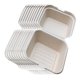 thumbnail image 2 of Contenedores De Comida Para Llevar Compostables Clamshell Para Llevar Contenedores Beige 10pcs, 2 of 5