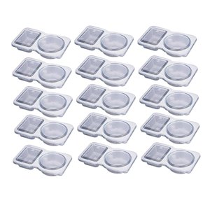 Bothyi - Contenedor De Condimentos De Doble Compartimento, 15 Uds., Dividido Para Aperitivos De Salsa De Trabajo