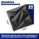thumbnail image 2 of Paneles de Pared 3D Art3dwallpanels Diamante PVC Negro Paquete de 33, 2 of 9