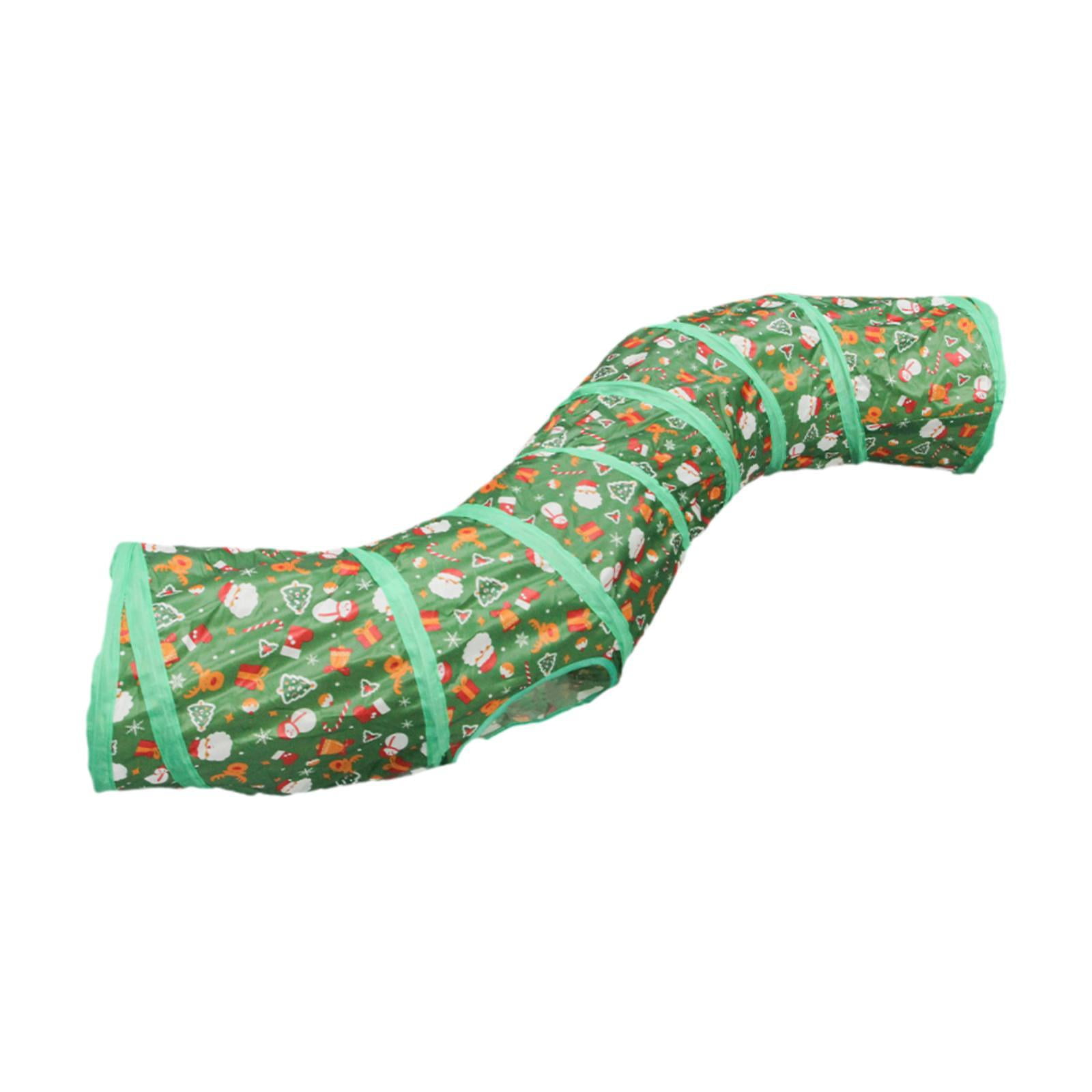 Túnel Para Gatos Con Bola De árbol De Navidad, Nido Para Gatitos, Conejos, Gatos De Interior, En Forma De S