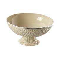 Magideal - Cuenco De Fruta Con Pedestal Decorativo Multiusos, Plato Para Bocadillos Y Dulces Con Escurridor, Cuenco Con Pie Para Decoración De Encimera De Cocina Plato De Fruta Blanca