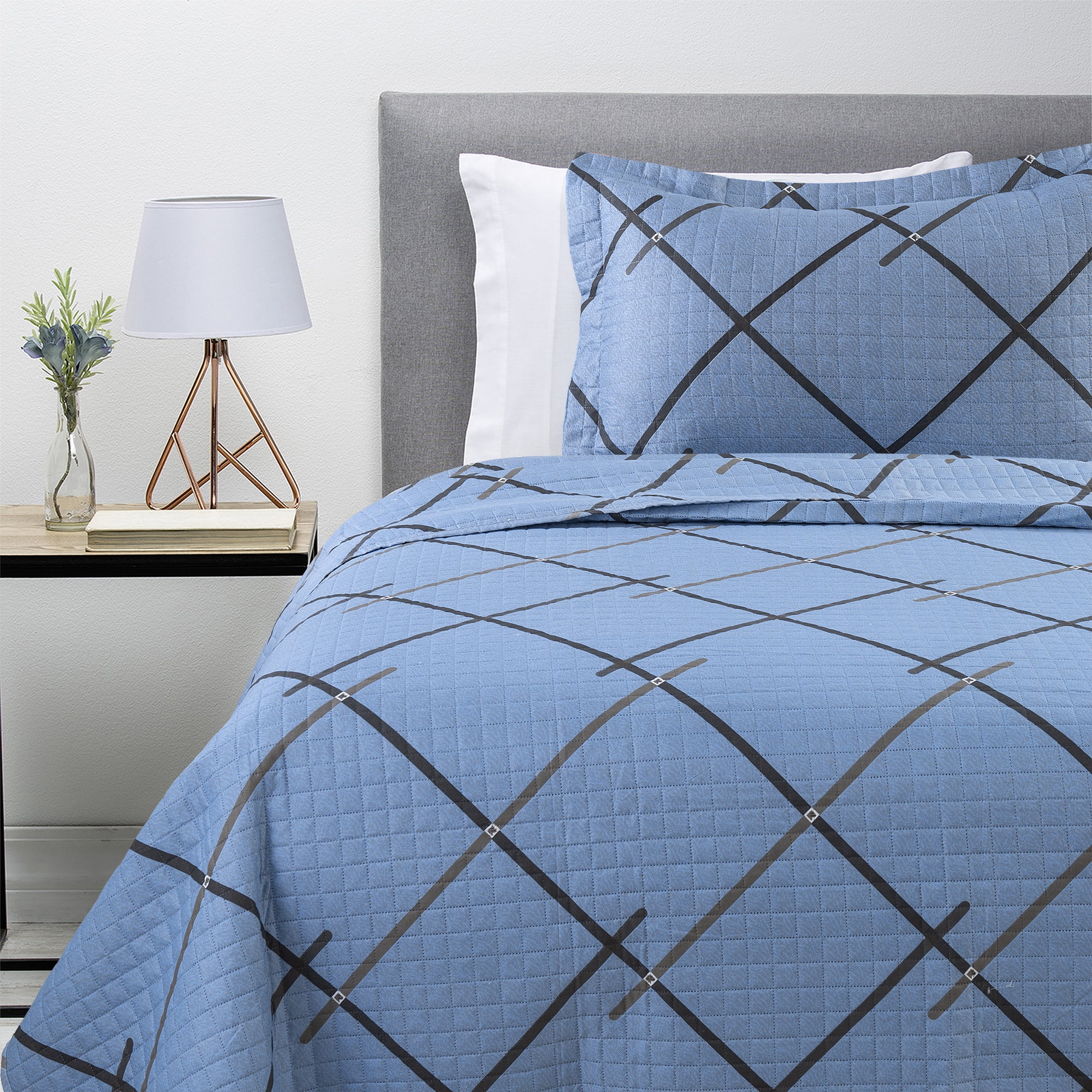 Zahr - Cubrecama Ultrasonic Celeste 1.5 Plaza