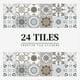 thumbnail image 2 of 24pcs Retro Art Tile Sticker, Self-adhesive 3D Wall Sticker Kitchen Wallpaper Murals Waterproof Cabinet Decals For Living Room Bathroom Decoration, 2 of 4