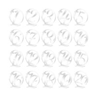 Magideal - Tarjetas Resistentes Para Números De Mesa, Con Base, Soporte Acrílico Para Matrícula De Mesa De Boda, Para Actividades, Decoración De Fiestas, Anivers 20 Piezas De Plata