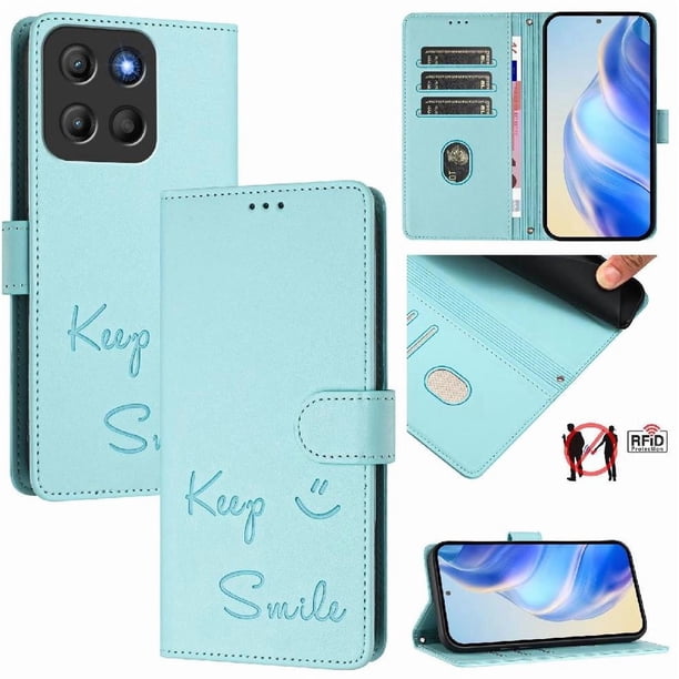 Funda Cartera para Motorola MOTO G15 con Bloqueo RFID, Cierre Magnético y Ranuras Tarjetas Verde