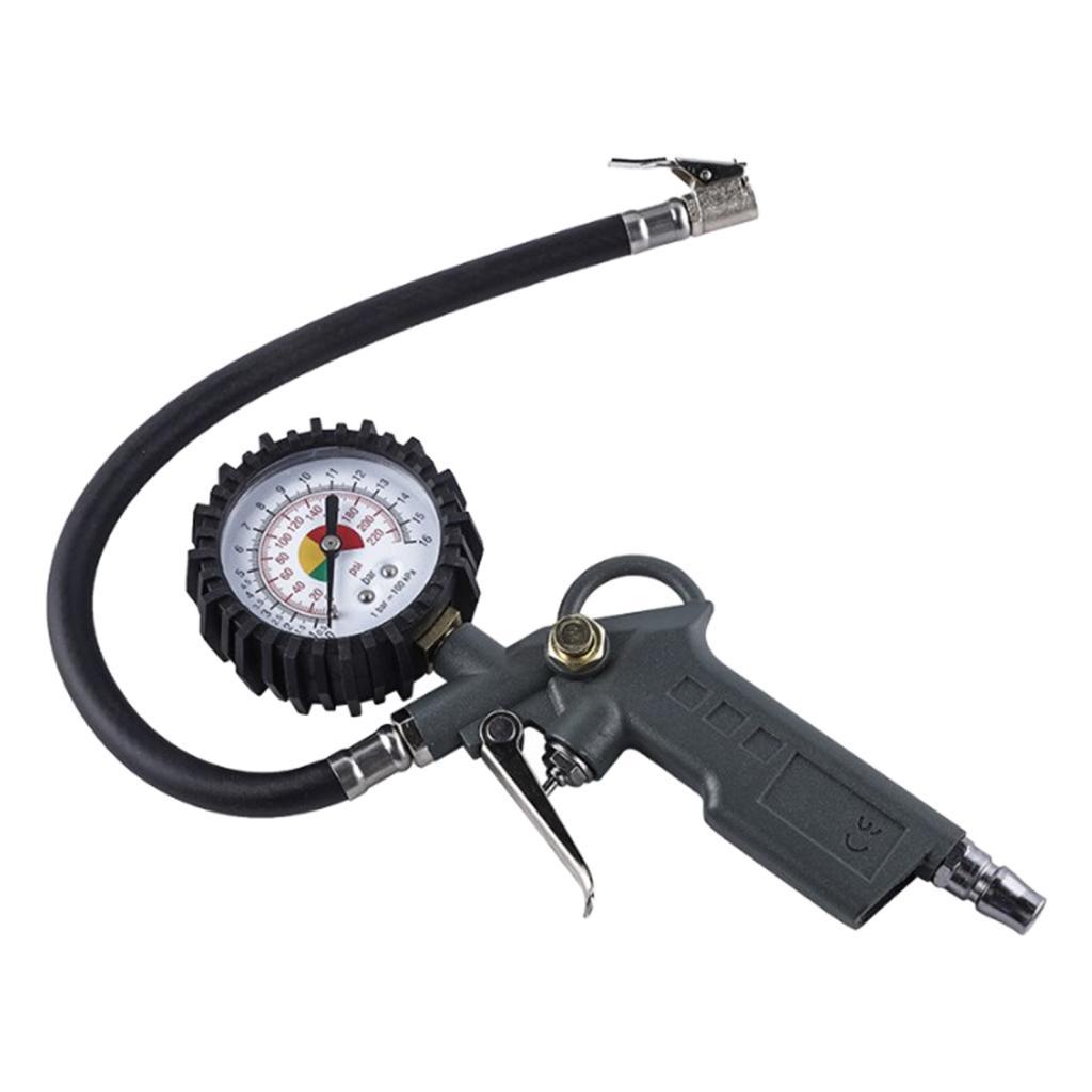 Ioensy - Medidor De Presión De Neumáticos, Tubo Largo, Portátil Para Rv, Motocicleta, Suv