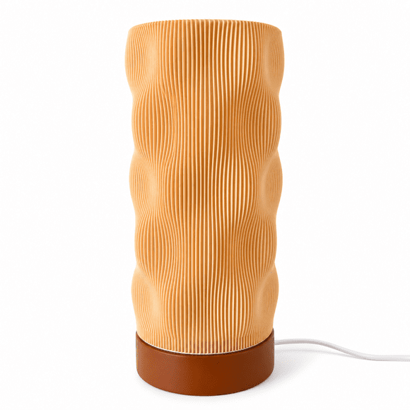 Lámpara LED Beige Café Regulable 3 Tonos Acanalada
