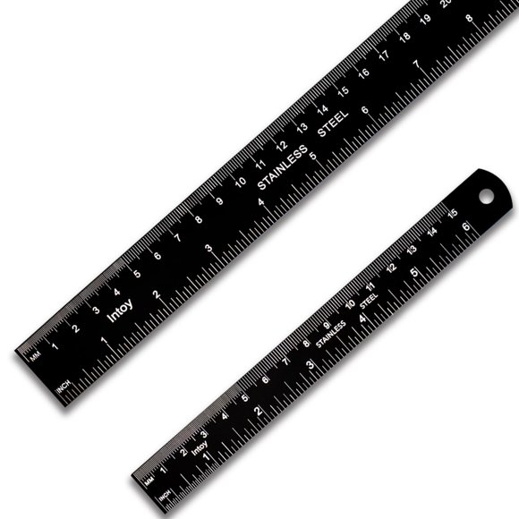 Regla Zotemo 30 cm/15 cm Acero Inoxidable – Pack de 2