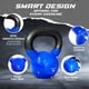 thumbnail image 3 of Set de 2 kettlebells Yes4All de 9 kg con recubrimiento de vinilo, azul, 3 of 7