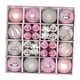 thumbnail image 1 of Juego de 44 Uds de Adornos de Bolas de Navidad, Decoraciones Colgantes para árbol de Navidad, Gotas Colgantes Ligeras para Decoración de Navidad, Sumi Plata Rosa, 1 of 5