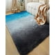 thumbnail image 3 of Alfombra Peluda 180x200 Premium Color Negro Con Azul Y Blanco, 3 of 4