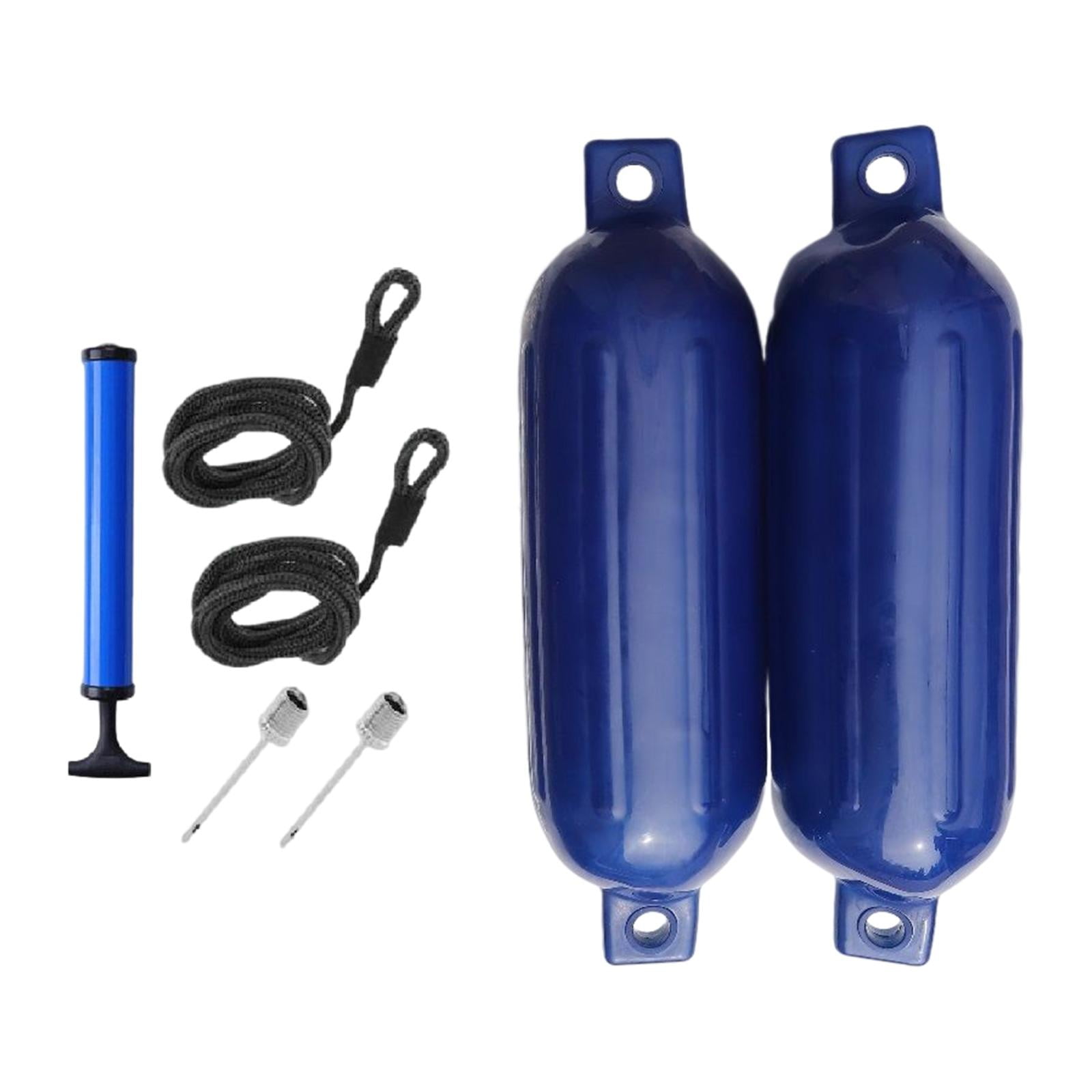 Magideal - 2x Guardabarros Para Botes, Accesorios Para Botes Anticolisión, Protectores De Parachoques Para Botes, Parachoques Inflables Para Botes Para Atracar B Azul