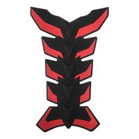 Magideal - Etiqueta Engomada Genérica Del Tanque De Aceite, Cubierta Protectora De La Almohadilla Del Tanque De Combustible De Gas, Cóncava Y Convexa, Goma 3D, E Rojo