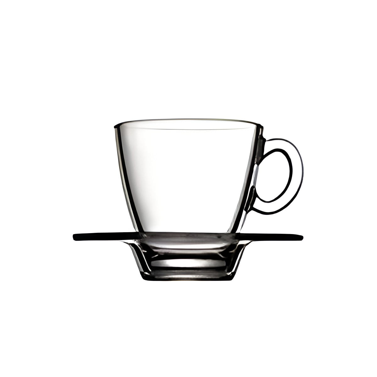 Pasabahce - Set De 6 Tazas De Te Con Platillo 215 Cc. Linea Aqua