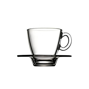 Pasabahce - Set De 6 Tazas De Te Con Platillo 215 Cc. Linea Aqua