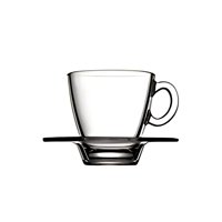 Pasabahce - Set De 6 Tazas De Te Con Platillo 215 Cc. Linea Aqua