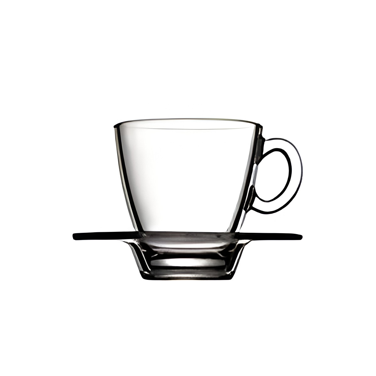 Pasabahce - Set De 6 Tazas De Te Con Platillo 215 Cc. Linea Aqua