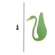 thumbnail image 1 of Swirl Bird Flamingo Wind Chimes Para Jardín Al Aire Libre, Patio Trasero, Boda, Verde, 1 of 5