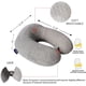 thumbnail image 3 of Almohada cervical transpirable y cómoda, de espuma viscoelástica suave en forma de U, ideal para cabeza y cuello, portátil y lavable a máquina (gris)., 3 of 7
