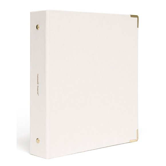 Carpeta de anillas Russell+Hazel Mini 3 anillas 20 cm de tela perlada