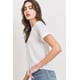 thumbnail image 5 of Top CC Wholesale Clothing Waffle Raw Edge Manga Corta Cuello V S Marshmallow, 5 of 6