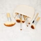 thumbnail image 3 of Brochas de maquillaje TB TOOLS FOR BEAUTY T4B MIMO de bambú tamaño viaje con funda de algodón, 3 of 3