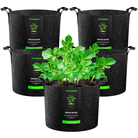 Bolsas de cultivo VIVOSUN, paquete de 5 unidades, 113,56 litros, tela no tejida