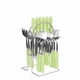 thumbnail image 1 of XmhyTop Juego de Cubiertos de Verde Plata 24 Piezas Flatware Set de Acero Inoxidable, Ideal para Familias y Eventos, 1 of 5