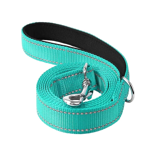 Correa reflectante para perro, cómoda, profesional, 6 pies de largo, fácil de limpiar, correa de entrenamiento de nailon trenzado para perros pequeños verde