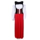 thumbnail image 5 of se?oras de la mujer largo traje de oktoberfest rojo criada de cerveza moza disfraza m, 5 of 5