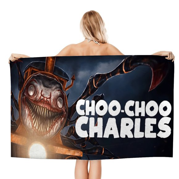 Choo-Choo Charles Toalla de playa de secado rápido con diseño temático, regalo para mujeres y niñas, ideal para cumpleaños, fans, amantes de la música, uso en la playa o al aire libre, 78 × 160 cm