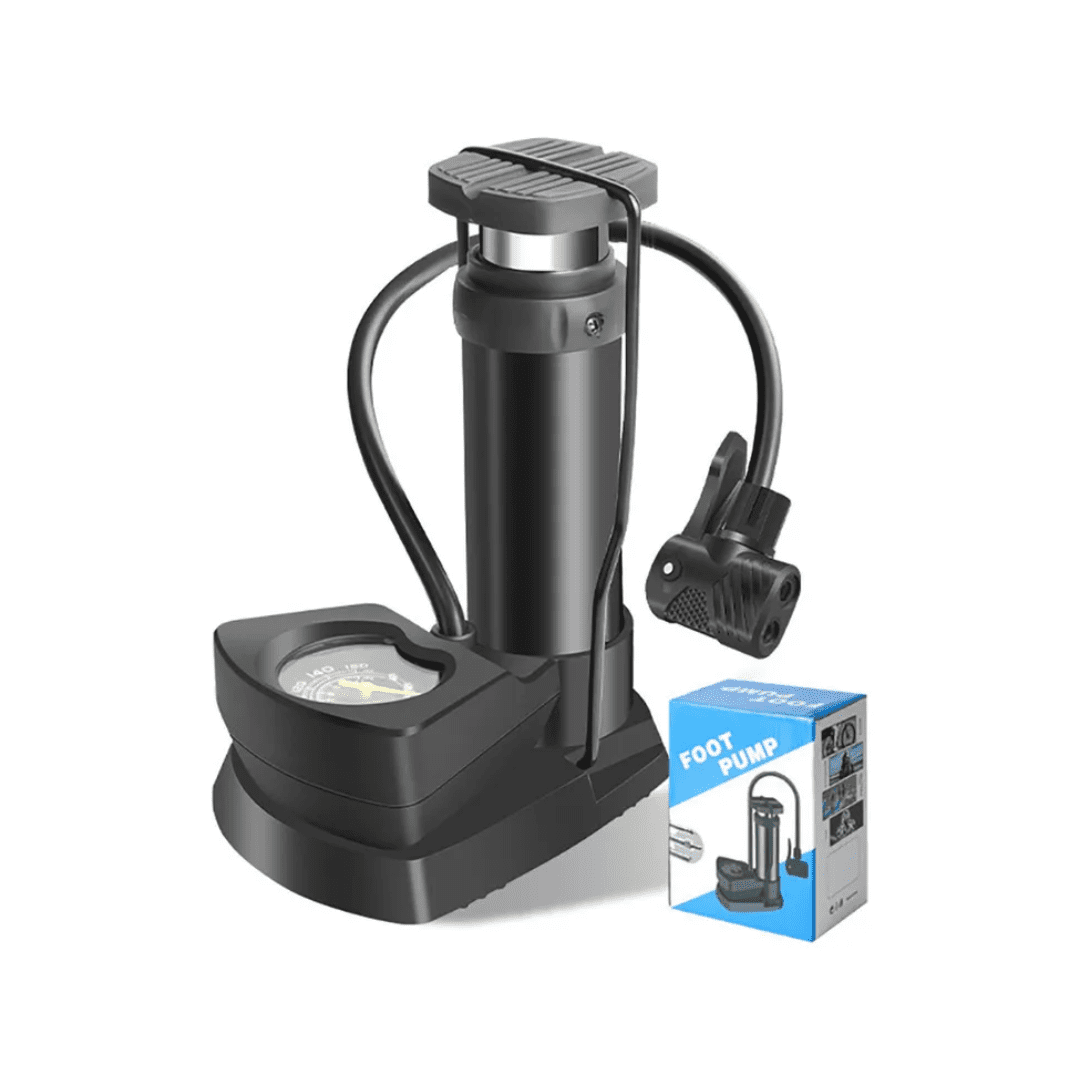 Genérico - Bomba Inflador De Pie Para Neumáticos, Bicicleta, Moto, Pelotas Y Autos