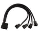 thumbnail image 5 of Funda De Computadora CPU Fans 4 Pin A 3 Pin 4 Way Splitter Adaptador Cables 270mm, 5 of 5