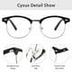 thumbnail image 2 of Gafas Blue Light Cyxus Retro Semi sin montura para hombre y mujer, 2 of 3