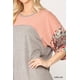 thumbnail image 2 of Top de Punto con Bloques de Color y Estampado Floral con Mangas Dolman, 2 of 5