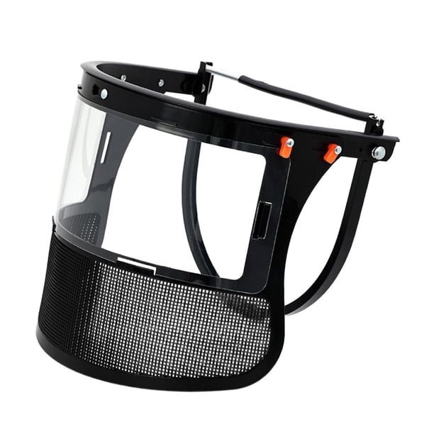 Casco de seguridad de completa con soporte, protector facial profesional de malla de alambre de acero para tala, silvicultura, corte de madera y d