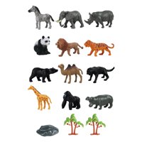 Magideal - Surtido De Figuras De Animales, Juego De Figuras De Juguete De Animales, Artesanías En Tubo, Juguetes Coleccionables De Animales Pequeños Para Cumplea Animales Salvajes