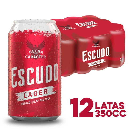 Cerveza Lager Latas Pack, 12 Latas 350 ml c/u