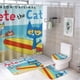 thumbnail image 1 of Pete el gato-theme 4-Piece Shower Curtain Set with Rugs, Waterproof Bathroom Decor Set Includes Bath Mat, U-Shaped Rug, Toilet Lid Cover and Curtain with Hooks, 1 of 6