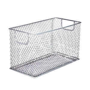 Bothyi - Cesta De Almacenamiento De Malla De Alambre, Contenedor Organizador Para Cocina, Baño, Despensa, Color Plateado