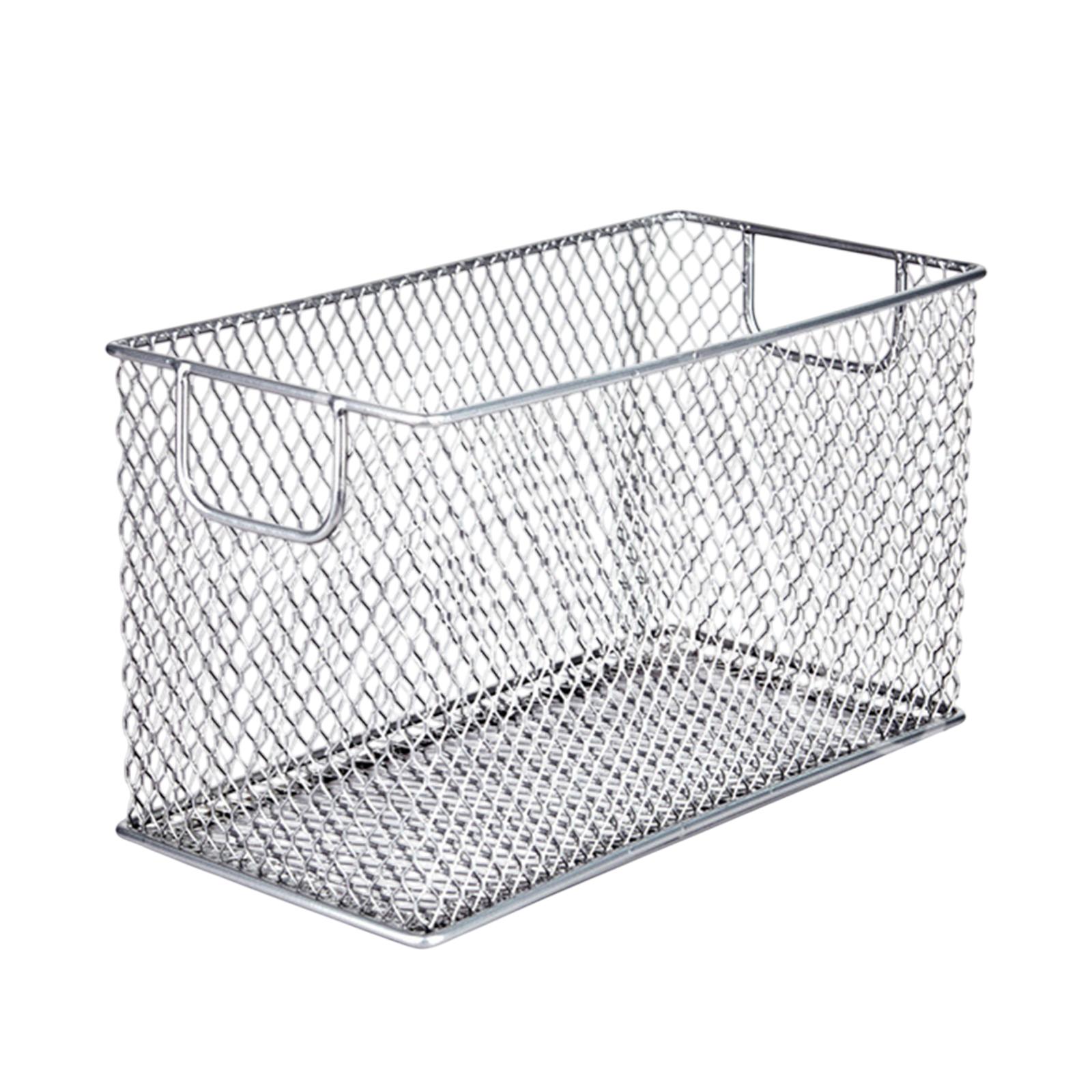 Bothyi - Cesta De Almacenamiento De Malla De Alambre, Contenedor Organizador Para Cocina, Baño, Despensa, Color Plateado