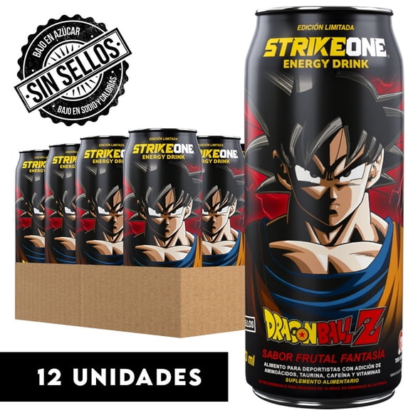Bebida energética 12 unidades (473 ml c/u) - Dragon Ball z - Kakaroto - Frutal Fantasía