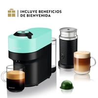 Cafetera Nespresso Vertuo Pop Verde Agua Con Espumador De Leche