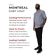 thumbnail image 2 of Chaqueta de chef Chef Works Montreal Cool Vent para hombre, color gris S, 2 of 4