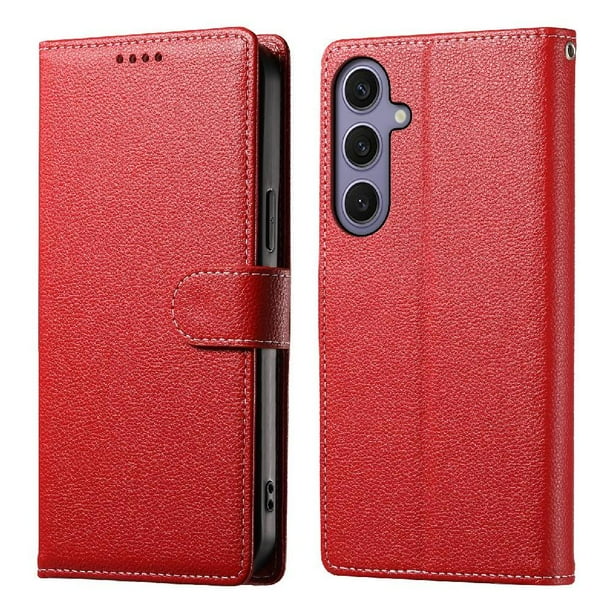 Funda para FOXDOCK Samsung Galaxy S24 Plus– Cuero Premium, 3 ranuras para tarjetas, Protección contra impactos